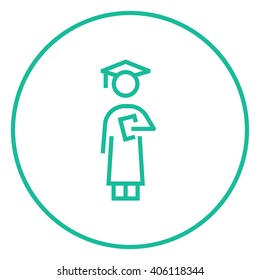 Graduate line icon.