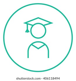 Graduate line icon.