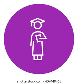 Graduate line icon.