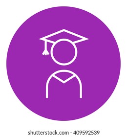 Graduate line icon.