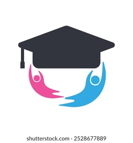 Ilustración de Plantilla de icono de Vector de logotipo de graduado