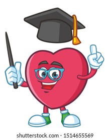 graduate love symbol mascot character vector