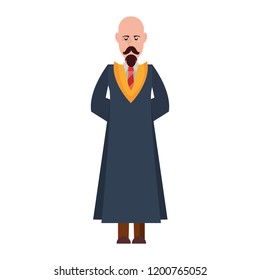 graduate man college wearing robe