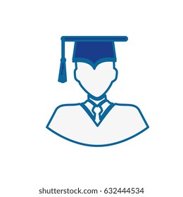 graduate man icon