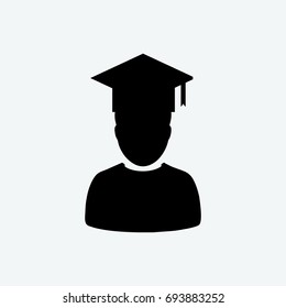 Graduate man icon vector