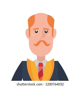 graduate man portrait on white background