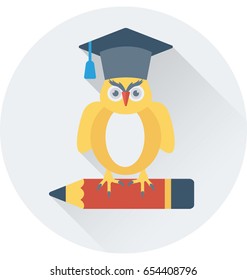 Graduate Owl Vector Icon