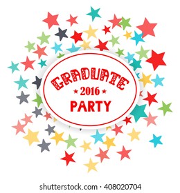 Graduate Party 2016 Vector lettering