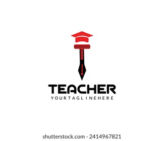 Graduate Pencil for School Education University School Campus logo design.