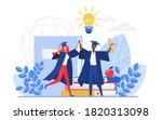 Graduate people celebrate vector illustration. Cartoon flat tiny group of happy graduating students characters celebrating graduation, holding school or college education diploma isolated on white