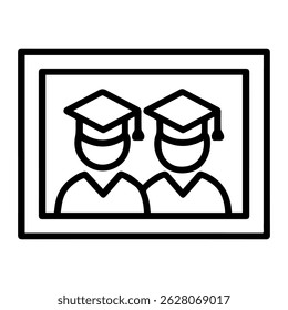 Graduate photo icon on white background vector
Vector icon