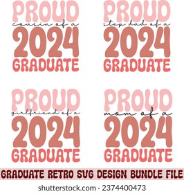 graduate retro "svg" design bundle and eps file