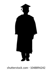 Graduate silhouette vector