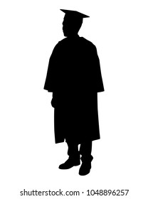 Graduate silhouette vector