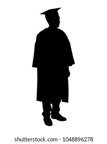 Graduate silhouette vector