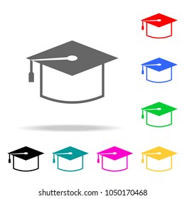 graduate student cap icon. Elements of School and study multi colored icons. Premium quality graphic design icon. Simple icon for websites, web design, mobile app, info graphics on white background
