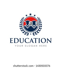 Graduate Student College Logo Template, Education Logo Design