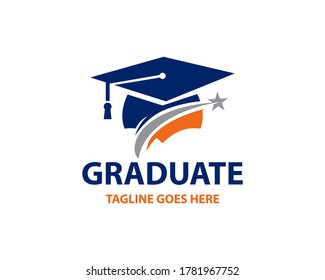 Graduate Student College Logo Template, Education Logo Design