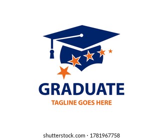 Graduate Student College Logo Template Education Stock Vector (Royalty ...