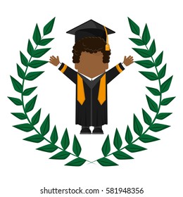 graduate student gown hat funny emblem