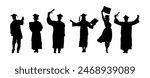 Graduate, student in graduation cap - silhouette	