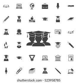 Graduate student Icon. Education set of icons