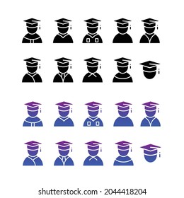 Graduate student icon, icon pack