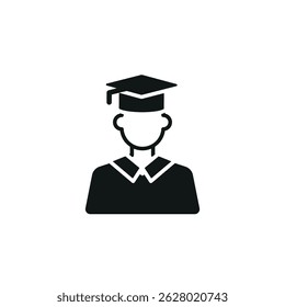 Graduate student icon. Simple graduate student icon for social media, app and web design. Vector illustration.