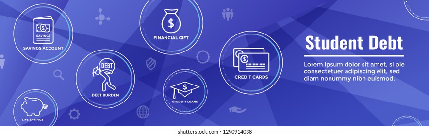 Graduate Student Loan Icon - Student Loan Graphics For Education Financial Aid / Assistance, Government Loans, And Debt