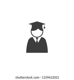 graduate student man icon illustration vector