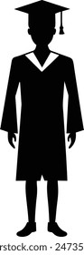 a graduate student silhouette design 