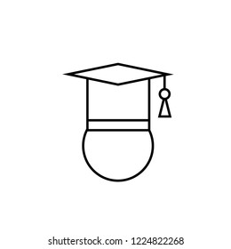 graduate student vector icon