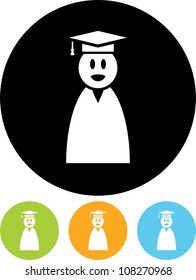 Graduate student - Vector icon isolated