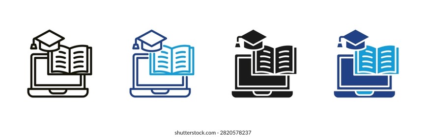 Graduate Study Web icon with multiple style collection