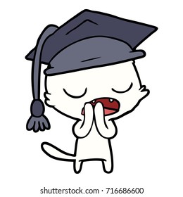 graduate talking cat cartoon