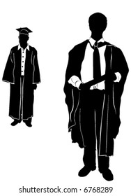 graduate vector (clothes detail)