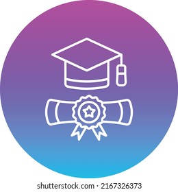 Graduate vector icon. Can be used for printing, mobile and web applications.