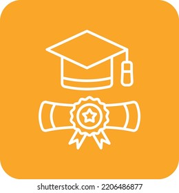 Icono de vector de graduación. Se puede usar para imprimir, móviles y aplicaciones web.
