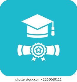 Graduierte Vektorsymbol. Kann für Druck-, Mobil- und Web-Anwendungen verwendet werden.