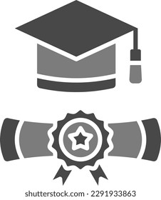 Icono de vector de graduación. Se puede usar para imprimir, móviles y aplicaciones web.