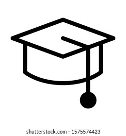 graduate vector icon in outline style