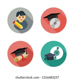 graduate vector icon set