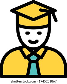 graduate vector line colour icon