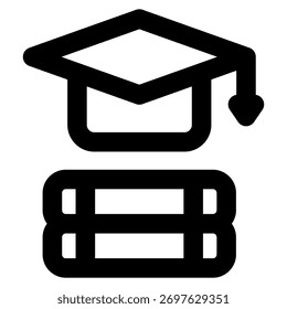 Icono de línea de Vector de graduado en negrita