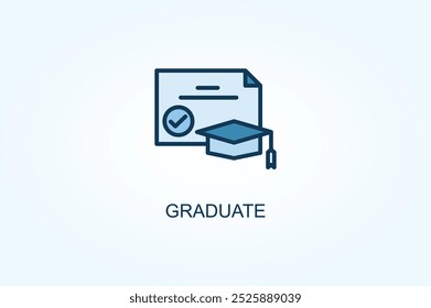 Graduate vector or logo sign symbol illustration