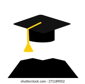 graduate wearing cap and gown