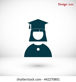 Graduate woman Icon