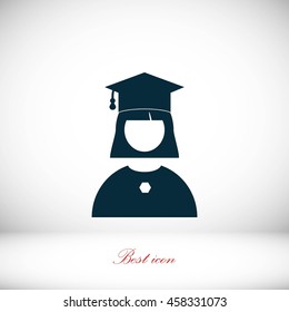 Graduate woman Icon