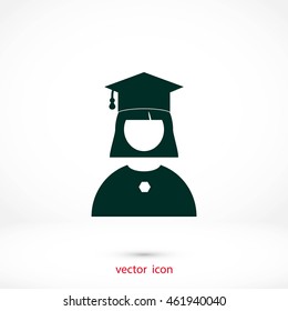 Graduate woman Icon