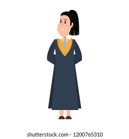 graduate woman wearing graduation gown
